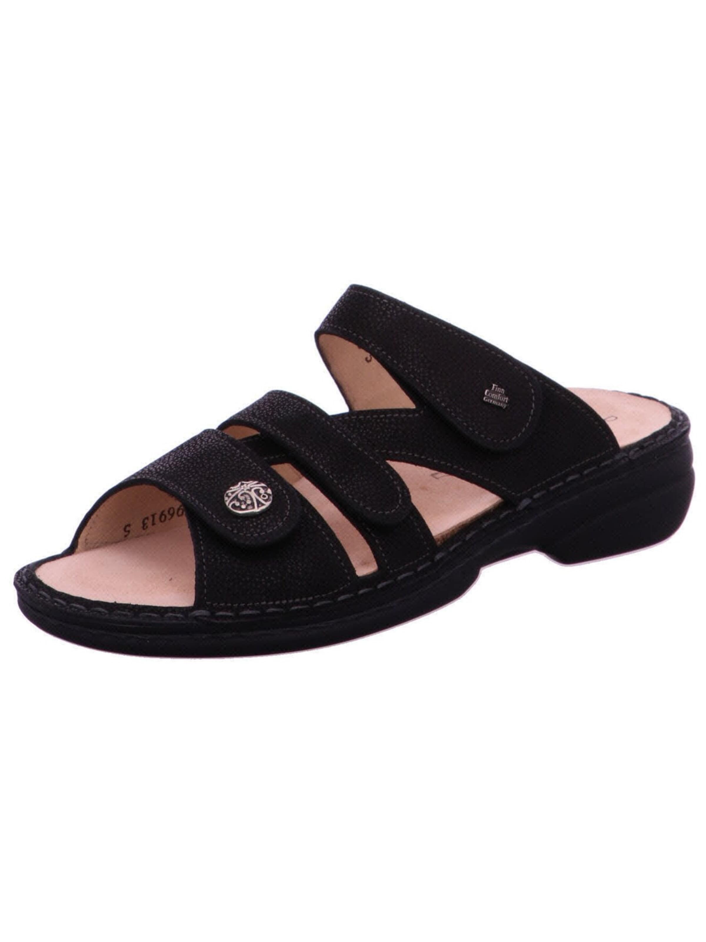 Finn Comfort - Zapatos abiertos 'Pantolette Damen 82568 274099 Echtleder in schwarz' en negro: frente