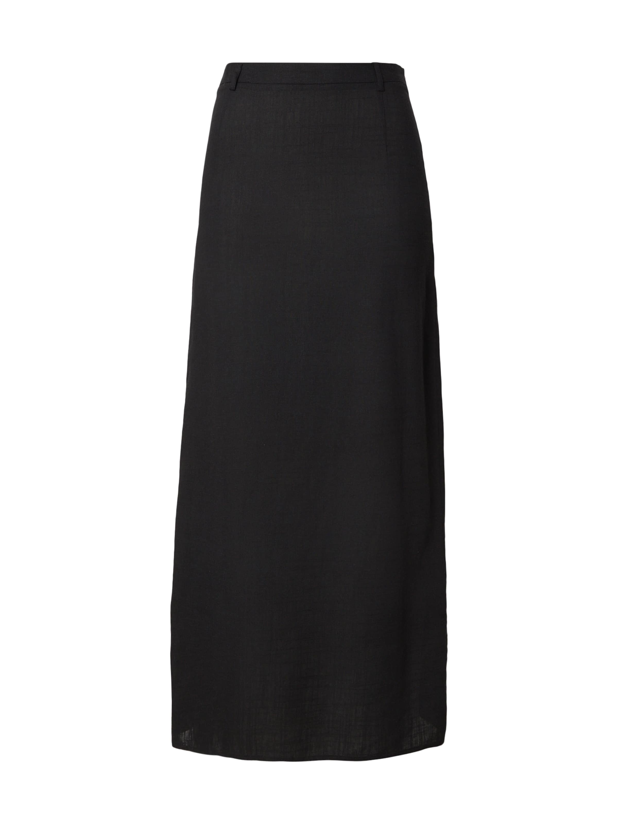 juoda The Base Theory Sijonas 'MAXI LINEN SKIRT': priekis