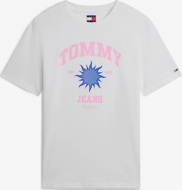 Tommy Jeans Shirt 'Logo Graphic Relaxed' in Weiß: Vorderseite