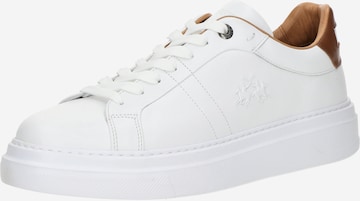 Baskets basses La Martina en blanc : devant