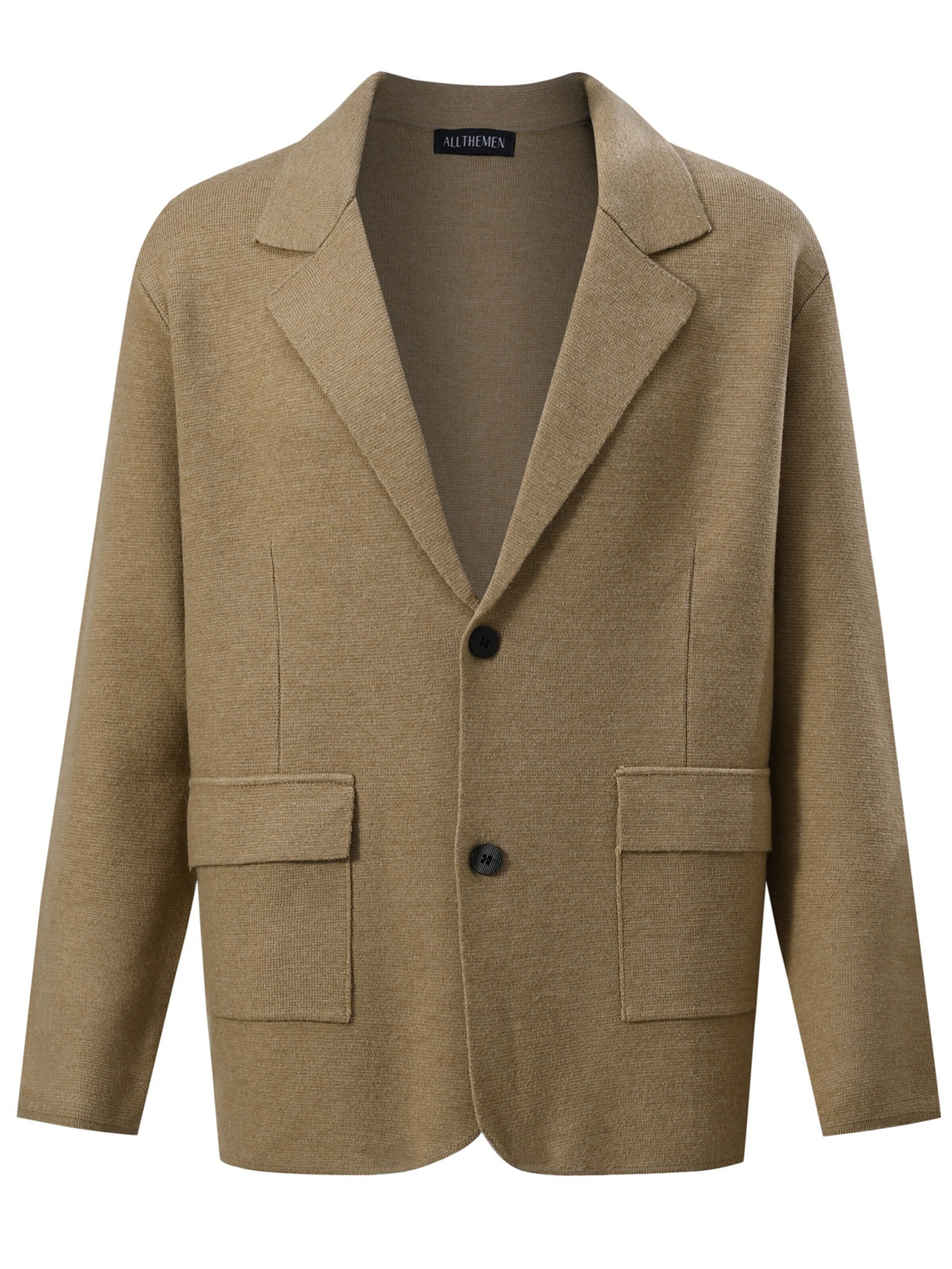 ALLTHEMEN Knit Cardigan 'Zwischenlicht' in S in Khaki, Item view