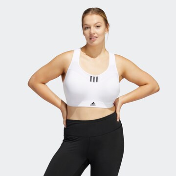 ADIDAS SPORTSWEAR Bralette Sports Bra 'Tlrd Impact High-Support ' in White: front