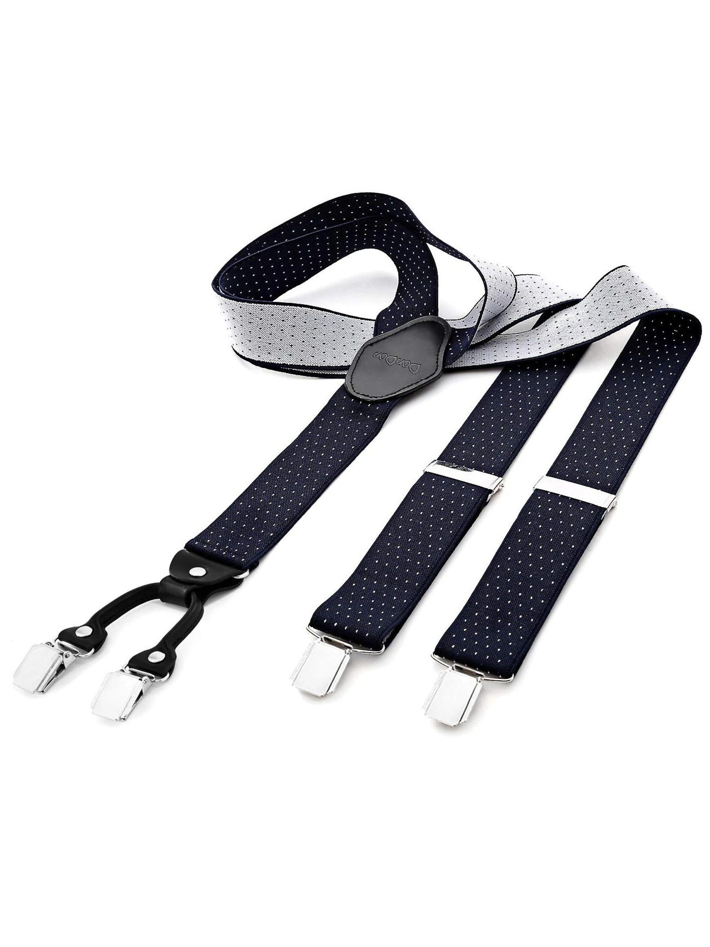 DonDon Suspenders 'DonDon Hosenträger Herren 3,5 cm breit dunkelrot für Anzug Jeans Chinos Vintage' in XS-XL in Dusty blue, Item view