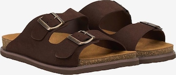 Desa - Zapatos abiertos 'DESA Herren-Sandalen aus Wildleder mit Doppelschnalle' en marrón: frente