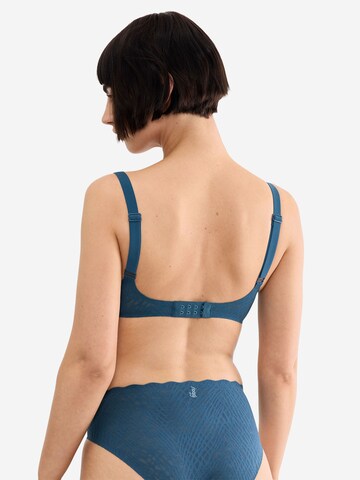 SLOGGI T-Shirt T-Shirt-BH ' Blue ZERO Feel Bliss THE UP ' in Blau