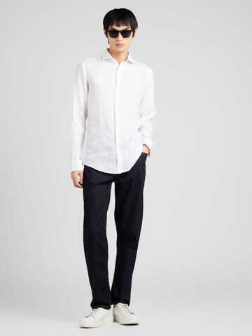 Coupe slim Chemise 'Perth' Bruun & Stengade en blanc