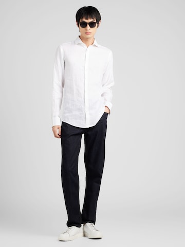 Bruun & Stengade Slim Fit Skjorte 'Perth' i hvit
