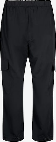 Zizzi Regular Карго панталон 'MONA' в черно: отпред