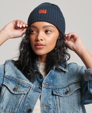 Bonnet Superdry en bleu : devant