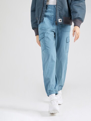 Marks & Spencer Tapered Cargo Pants in Blue: front