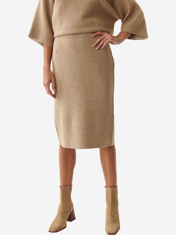 TATUUM Rok 'GEME' in Beige: voorkant