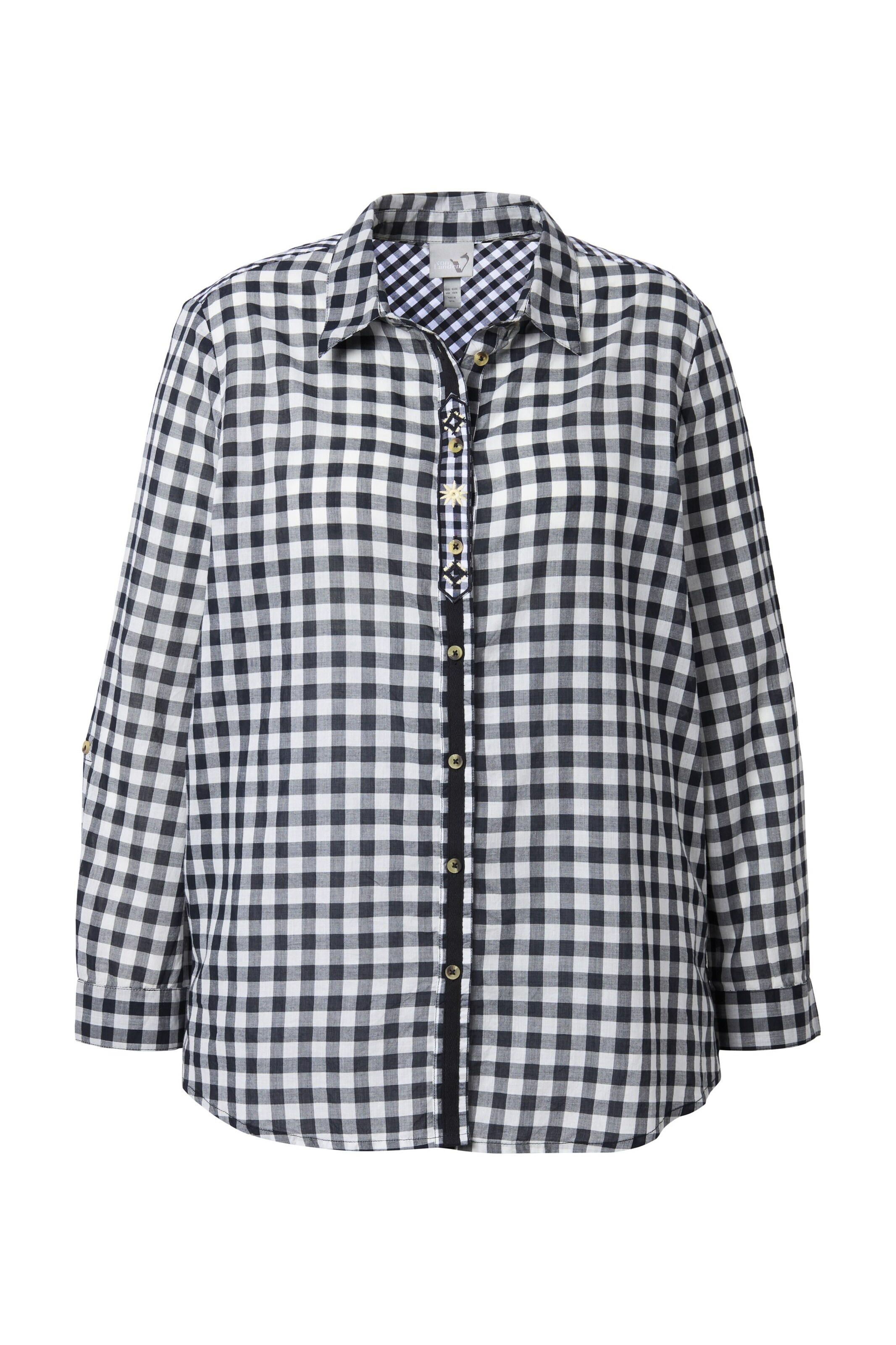 Ulla Popken Bluse in Schwarz: Vorderseite