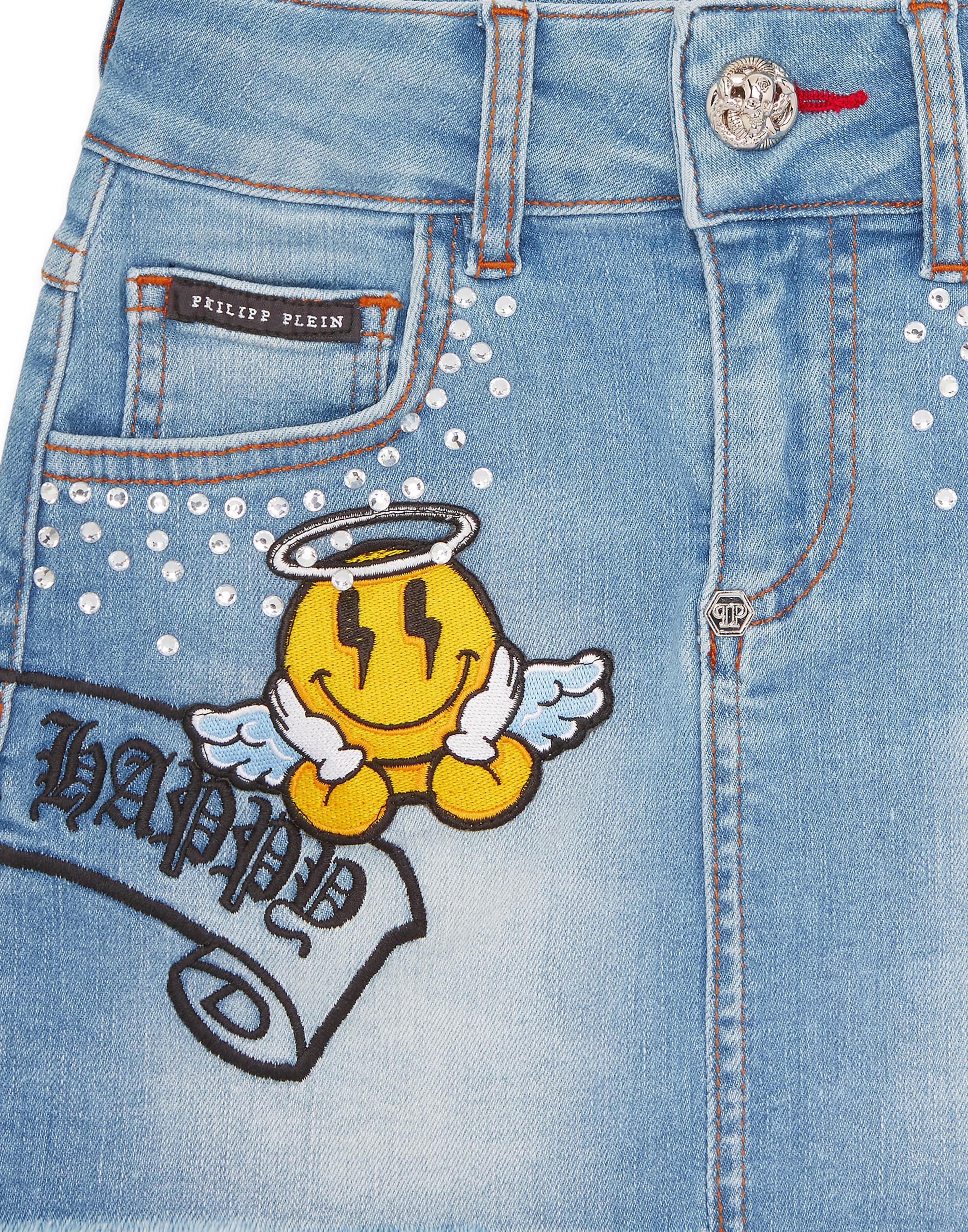 Philipp Plein - Falda 'Smile' en azul