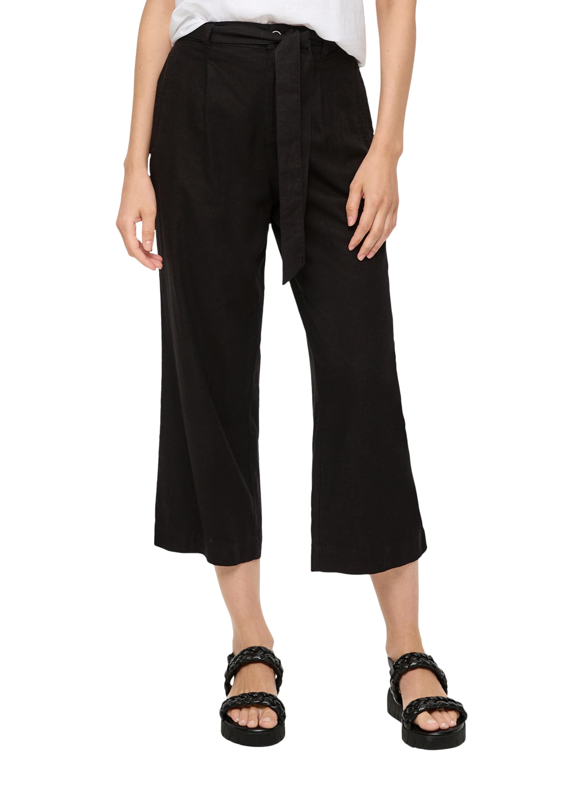 s.Oliver Wide leg Pants in Black: front
