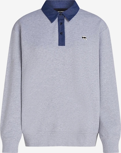 Karl Lagerfeld Collegepaita 'Ikon' koossa L värissä sininen denim / meleerattu harmaa, Tuotenäkymä
