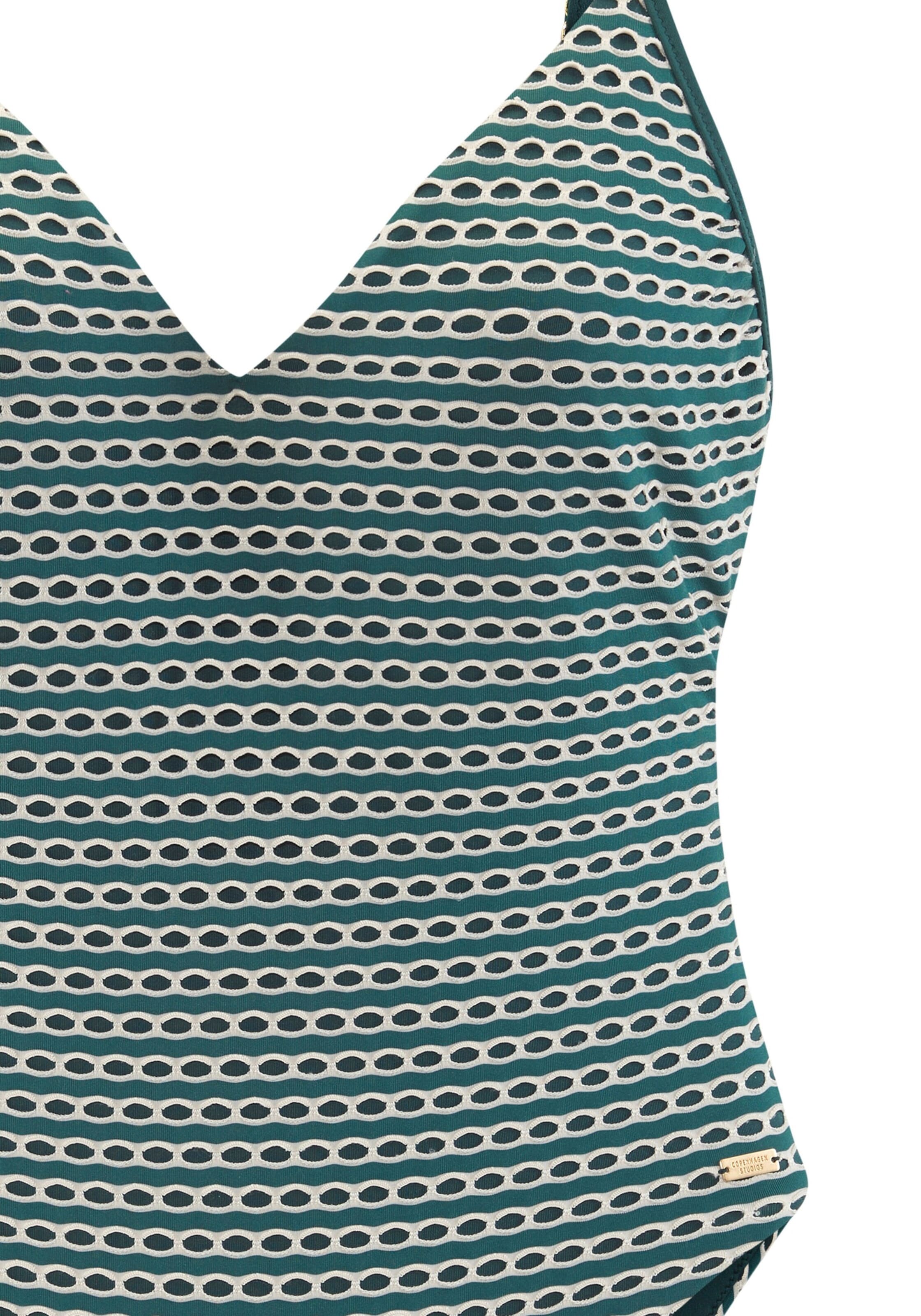 Copenhagen Studios Bustier Badeanzug in Grün
