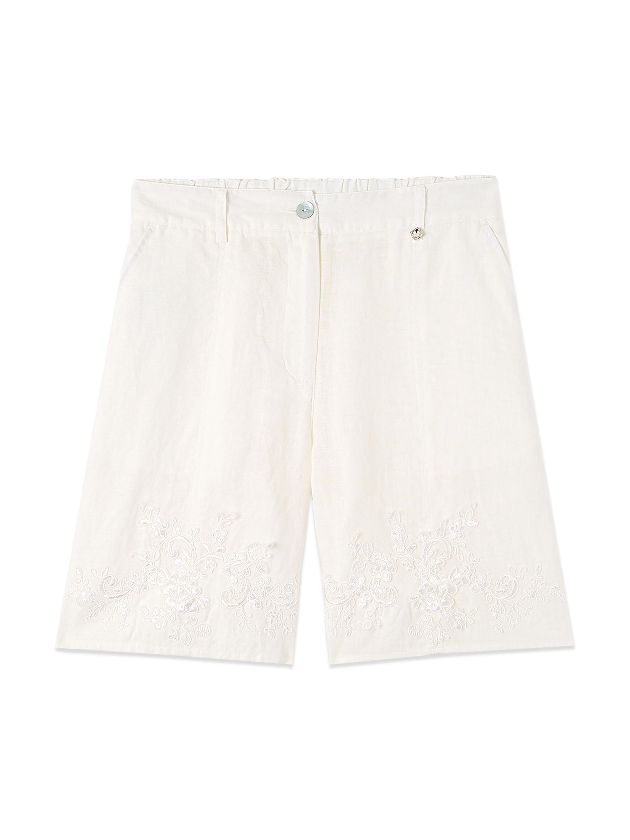 oltre Baggy Broek in Wit: voorkant