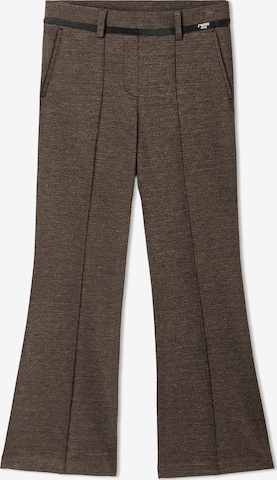 Cambio Regular Bundfaltenhose 'Francoise' in Braun: Vorderseite