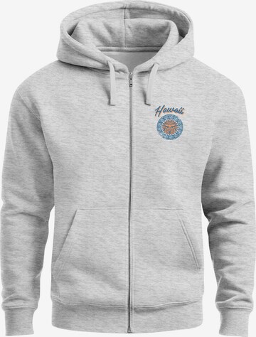 Neverless Sweatjacke 'Maui' in Grau: Vorderseite