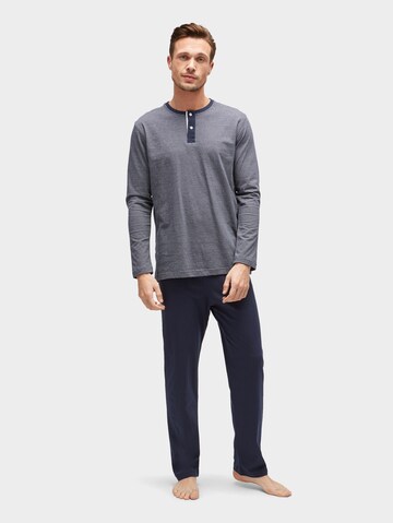 TOM TAILOR Pyjama lang in Blauw: voorkant