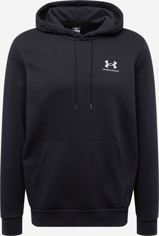 UNDER ARMOUR Sportsweatshirt 'Essential' in Zwart: voorkant