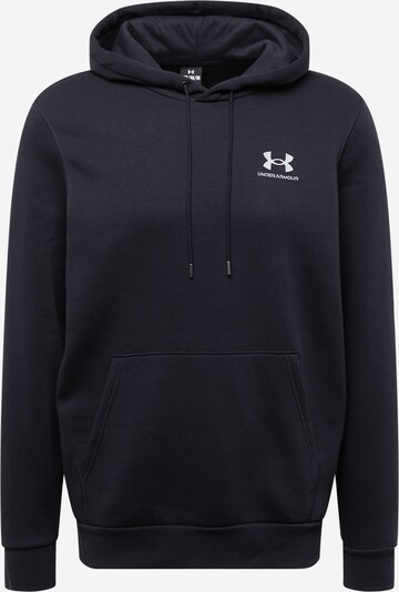 UNDER ARMOUR Sportsweatshirt 'Essential' in de kleur Zwart / Wit, Productweergave