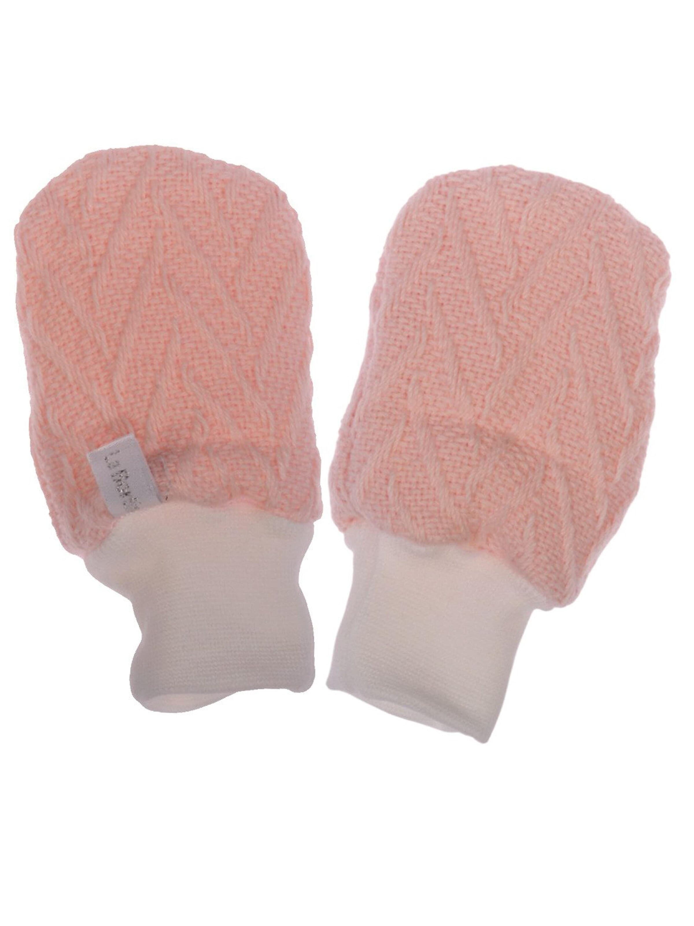 La Bortini Gloves in Pink: front