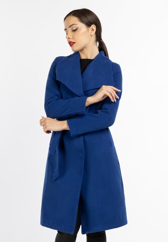 Manteau mi-saison faina en bleu : devant