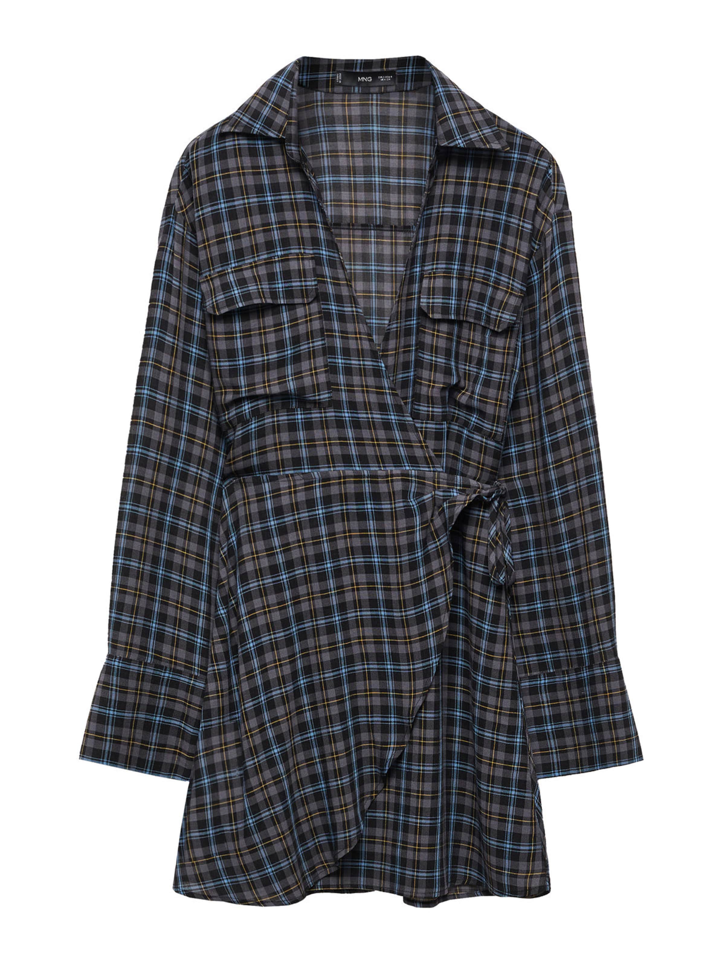 MANGO Skjortklänning 'Maria' i blå: framsida