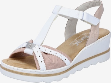 Rieker Strap Sandals in Pink: front