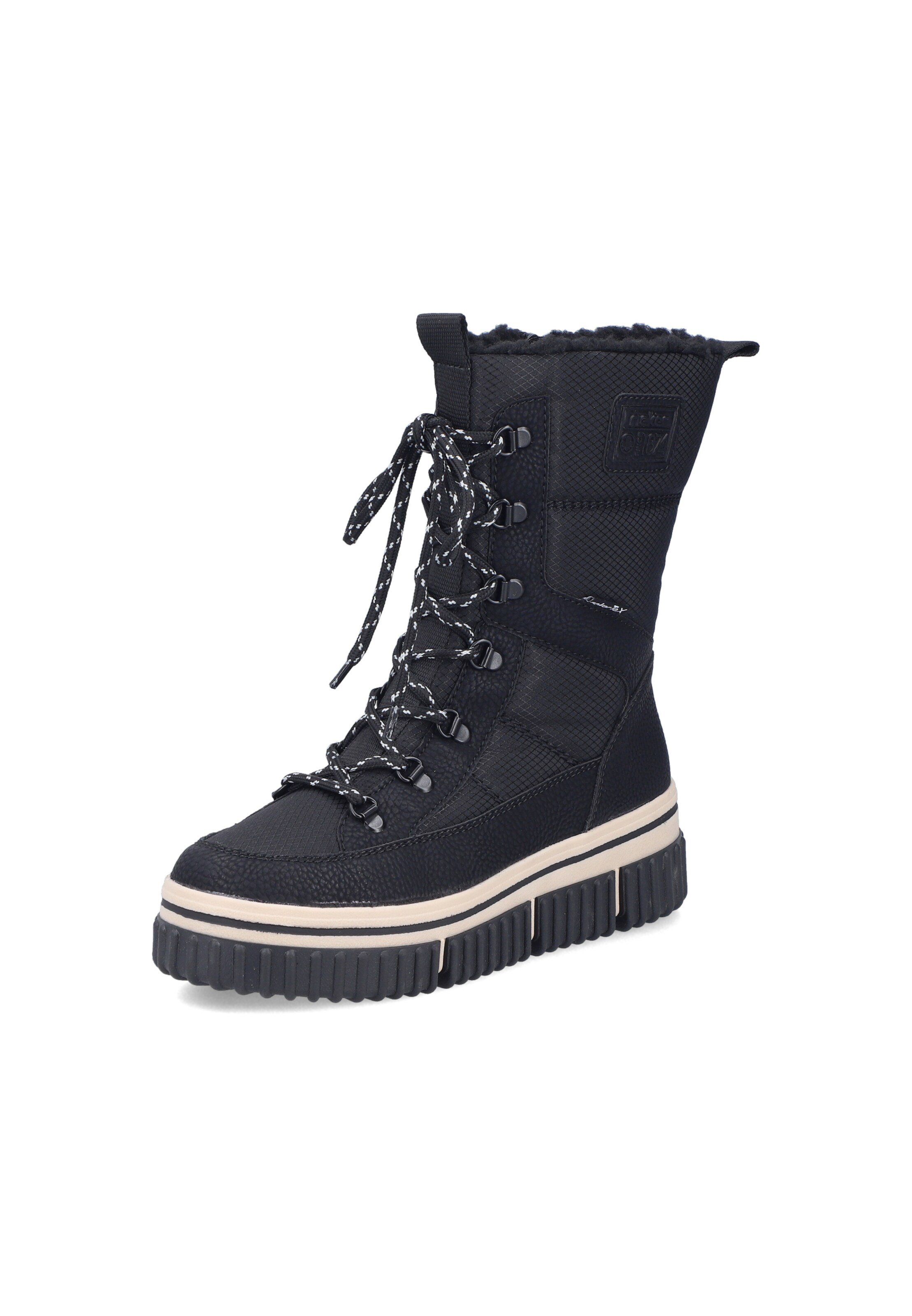 Bottes à lacets Rieker en noir : devant