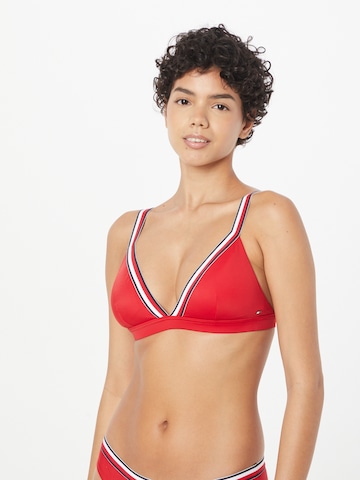 Tommy Hilfiger Underwear Triangle Bikini Top in Red: front