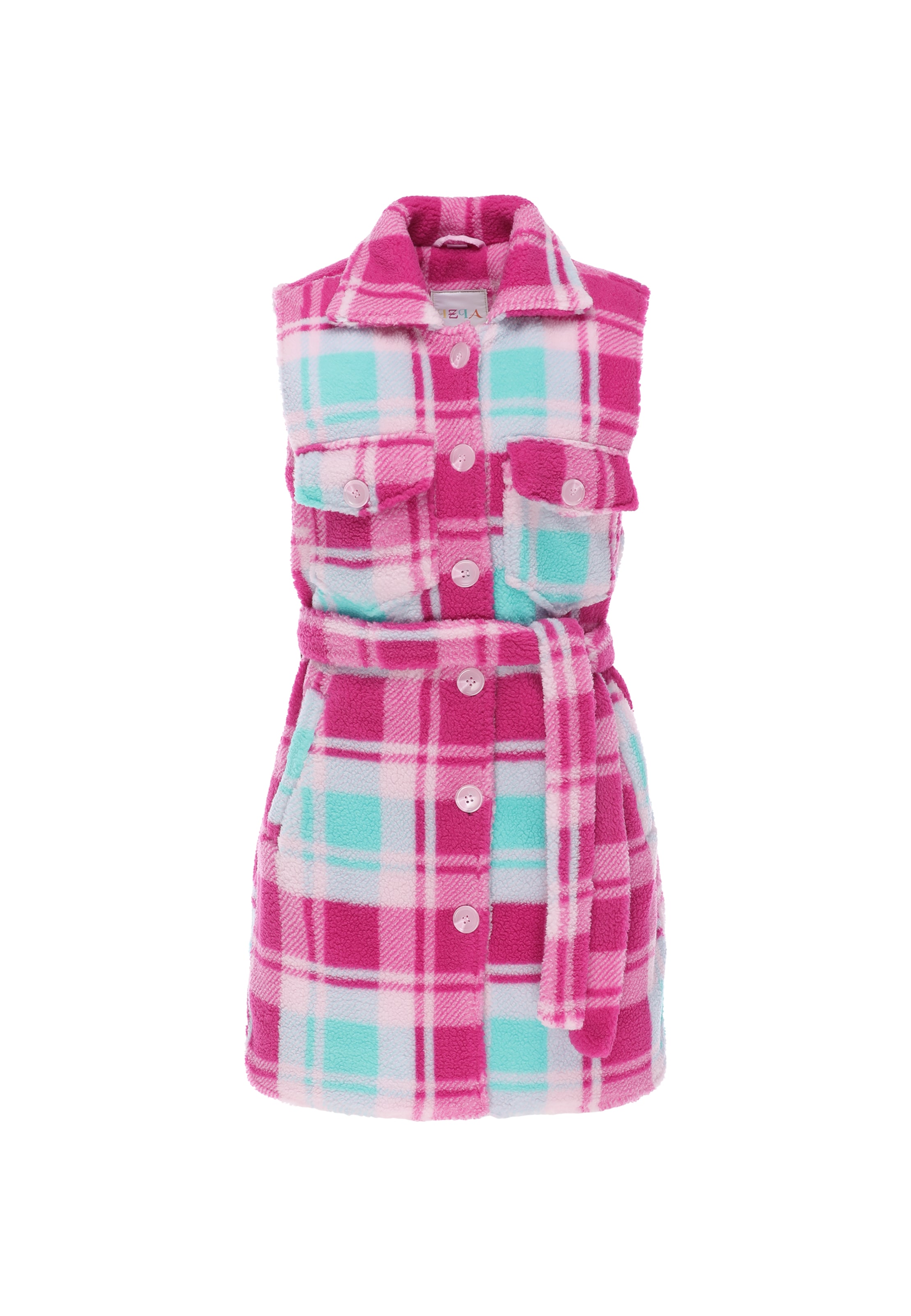 IZIA Gilet en S en bleu / rose, Vue avec produit