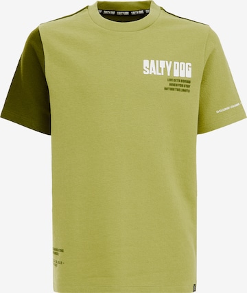 T-Shirt WE Fashion en vert : devant