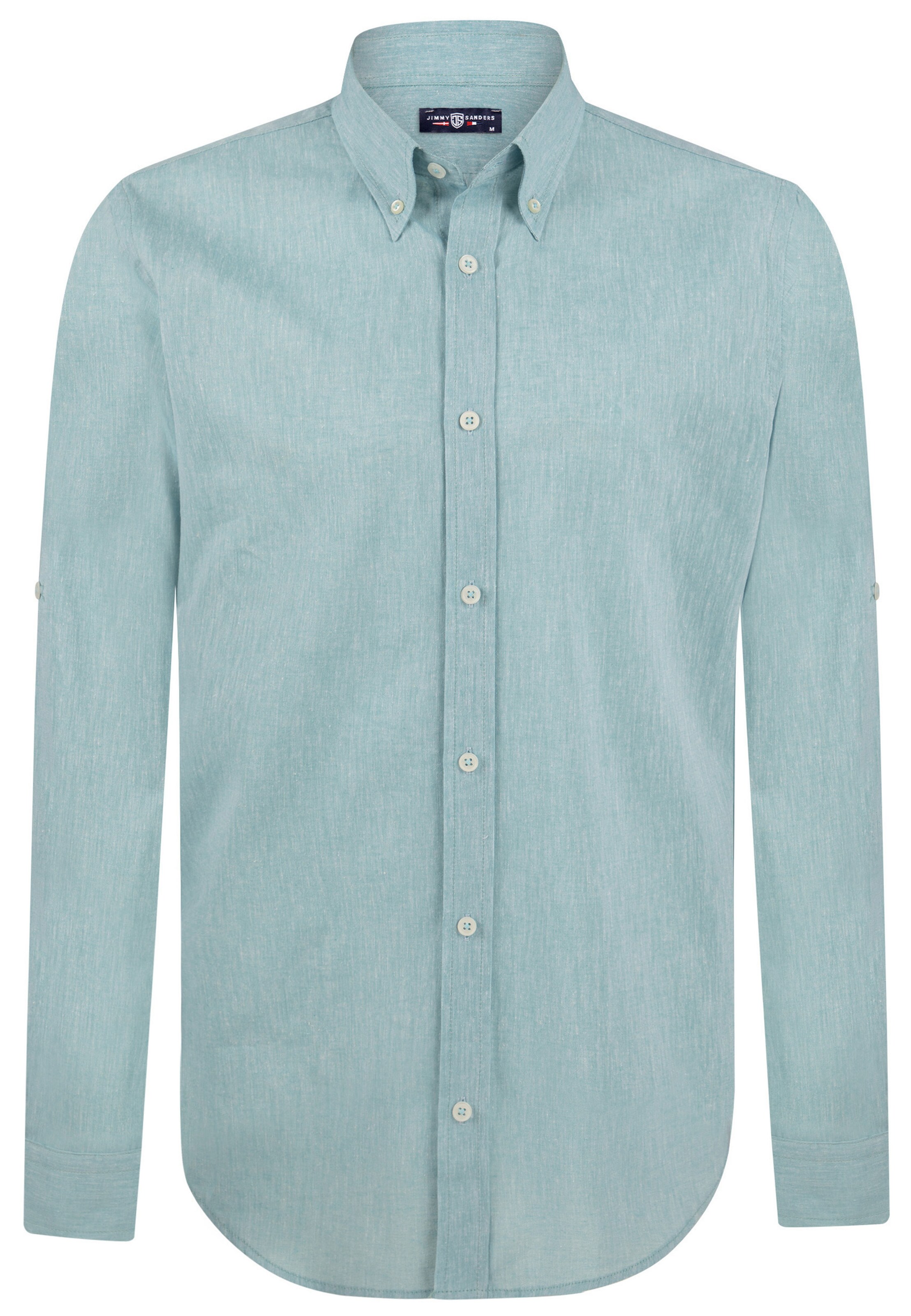 Jimmy Sanders Rovný strih Košeľa - Zelená: predná strana