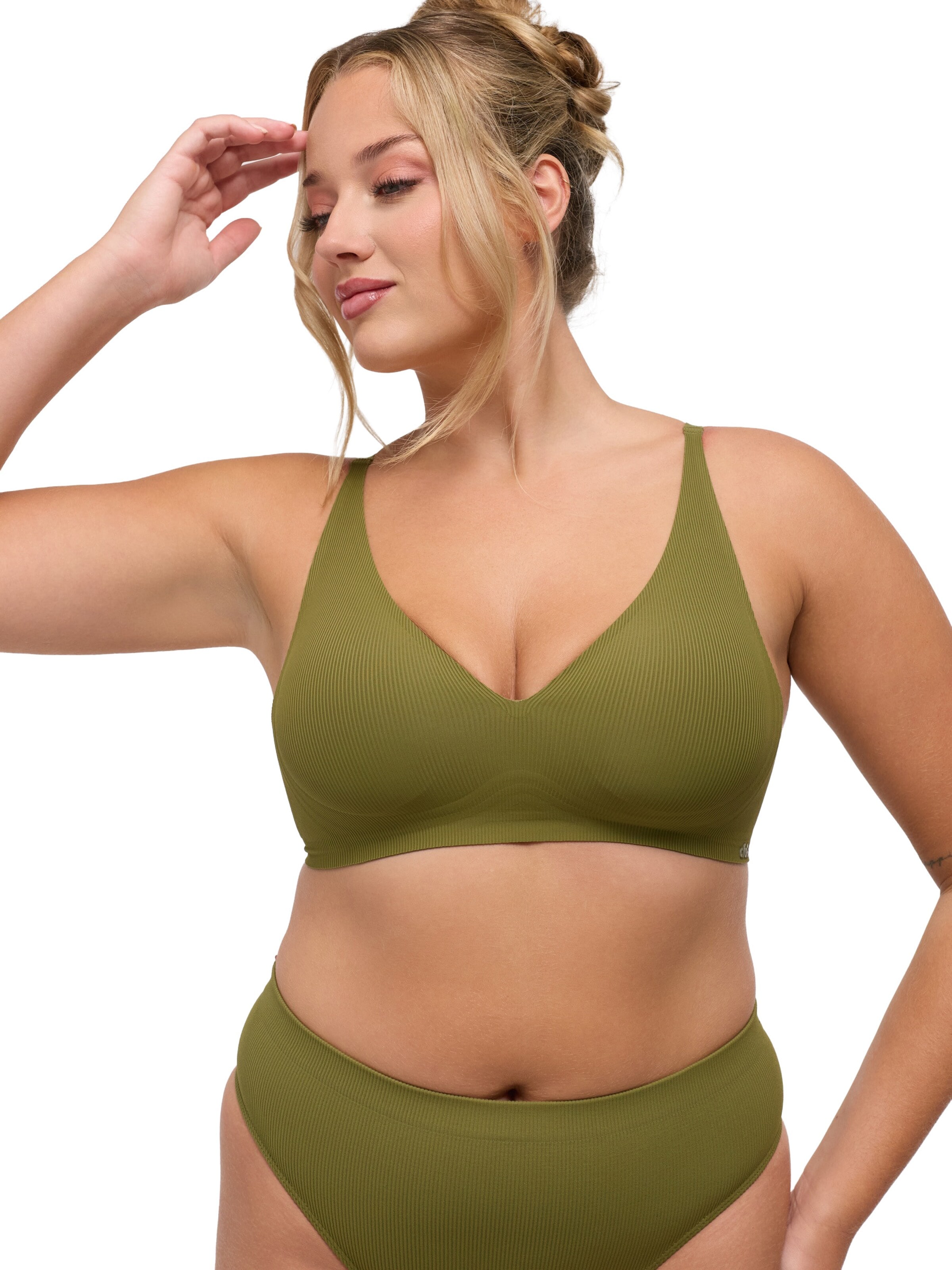 Push-up Reggiseno 'Rib Comfort Push-Up BH' di cfab in verde