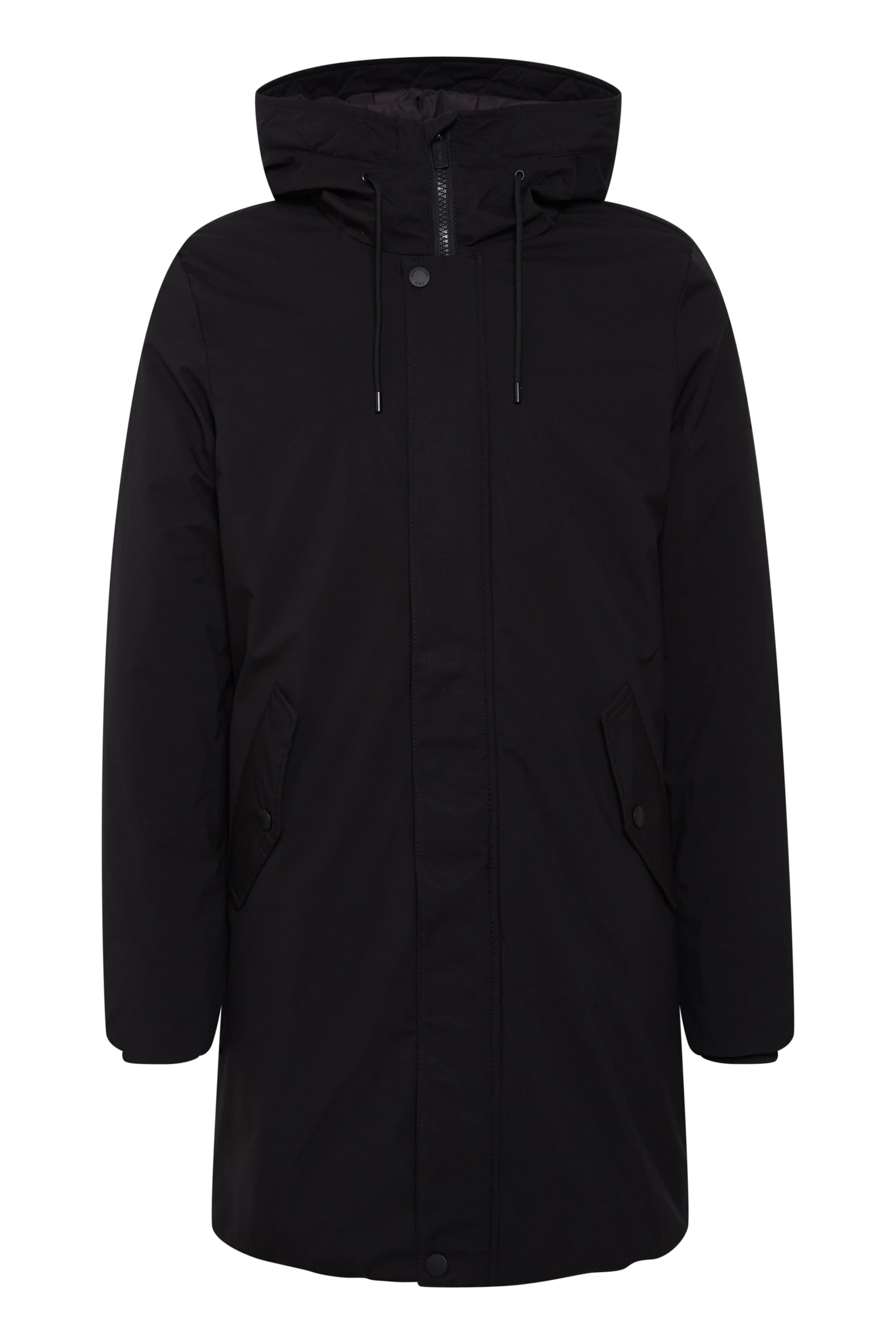 INDICODE JEANS Winterparka 'Fido' in Zwart: voorkant