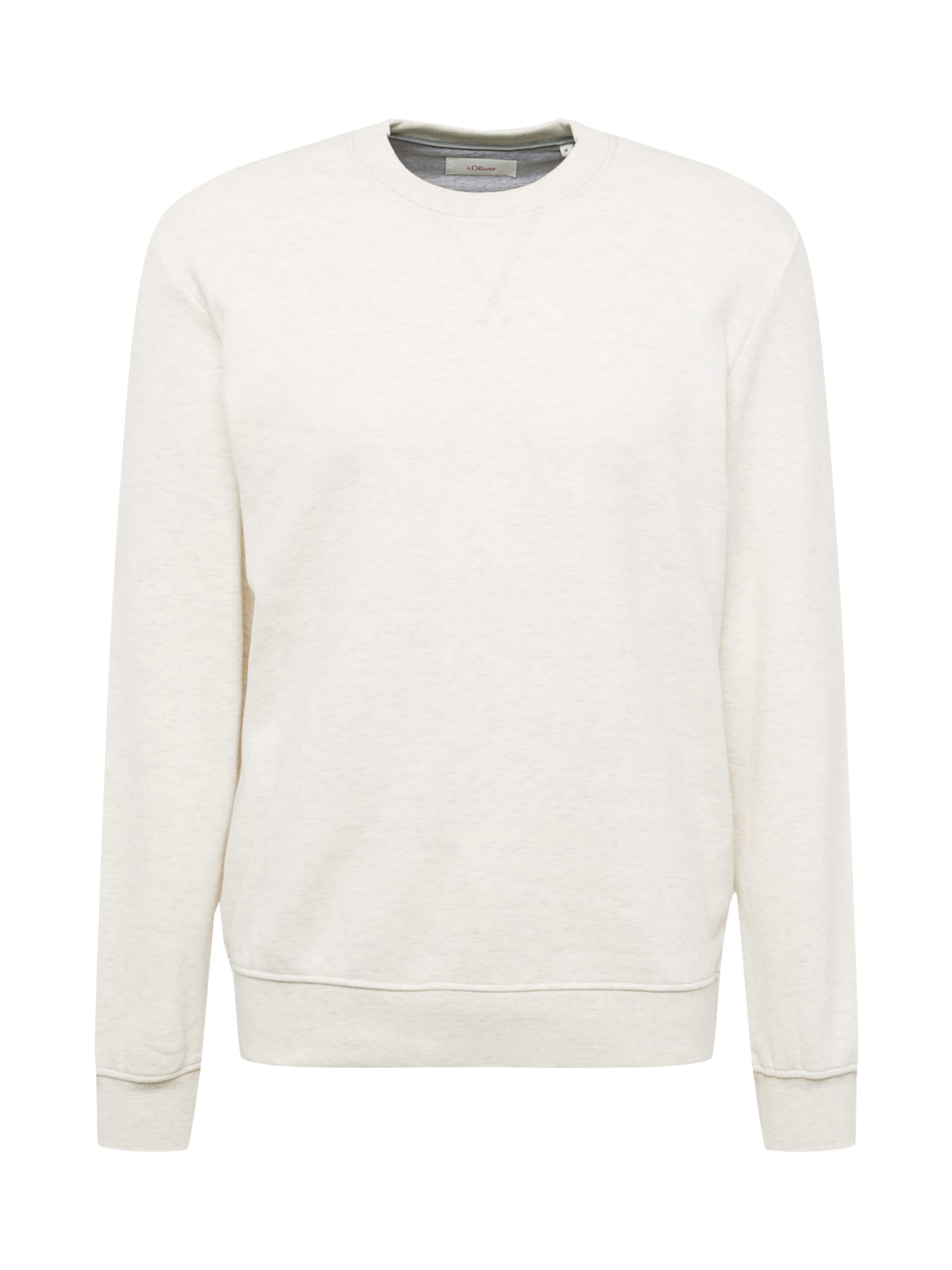 s.Oliver Sweatshirt in Weiß: Vorderseite