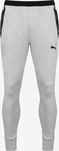 PUMA Tapered Workout Pants 'TeamFINAL 21' in Grey: front