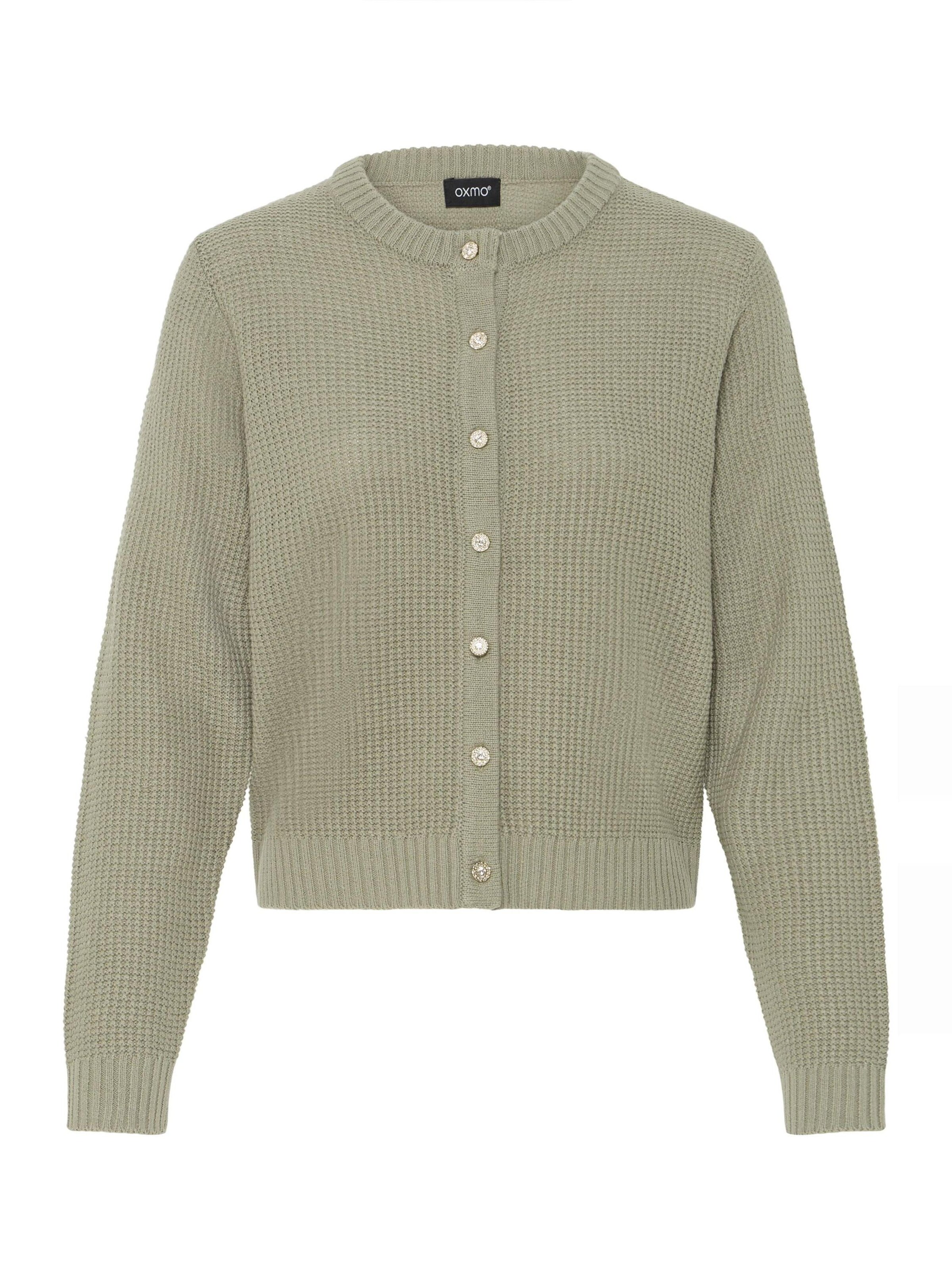 Oxmo Gebreid vest ' OXBMMOMA CARDIGAN ' in de kleur Kaki, Productweergave
