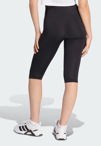 ADIDAS PERFORMANCE - Skinny Calças de desporto 'Optime Essentials' em preto