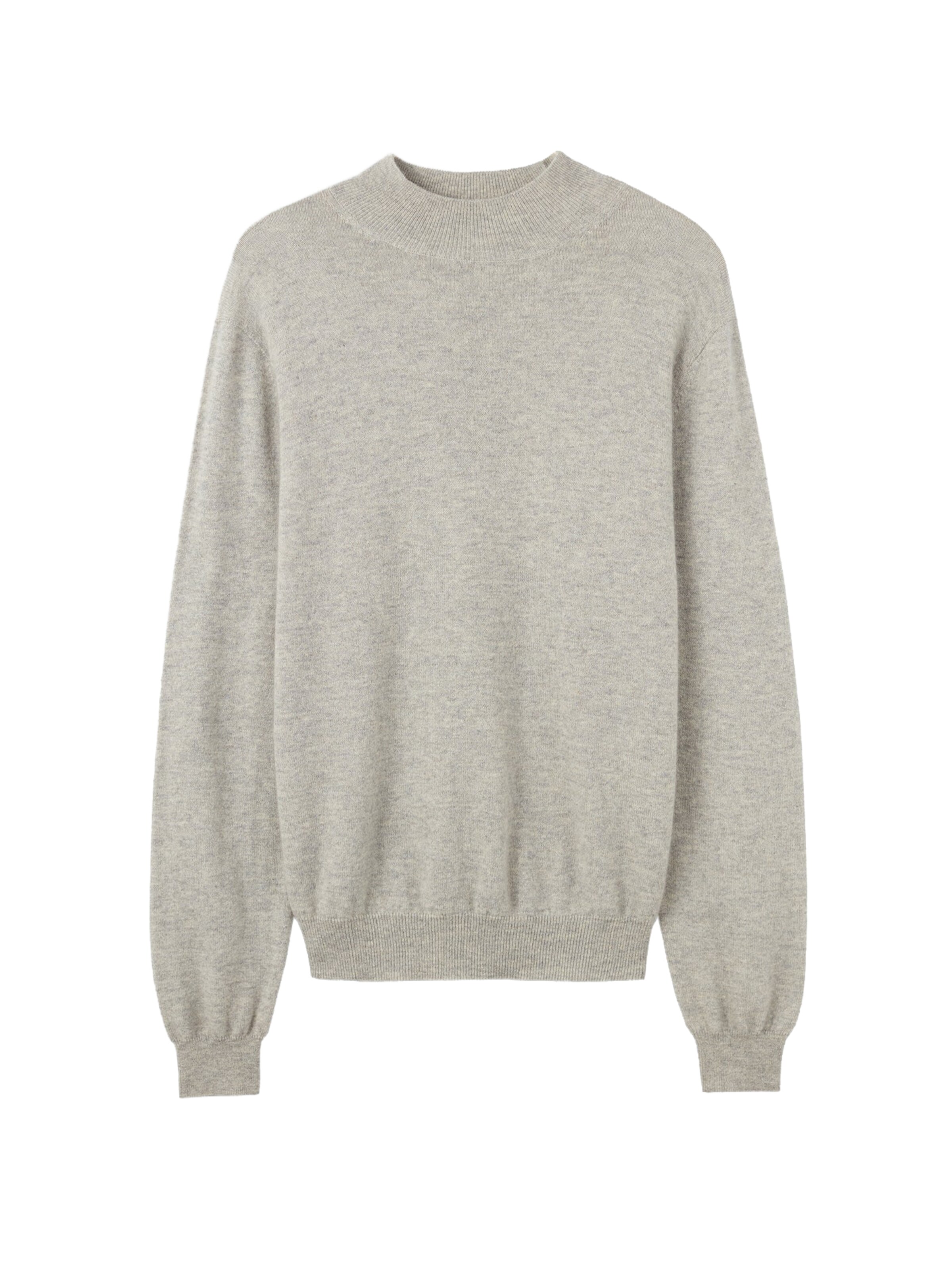Pull-over 'Men's Essential Mock Neck Cashmere Sweater' GOBI Cashmere en gris : devant