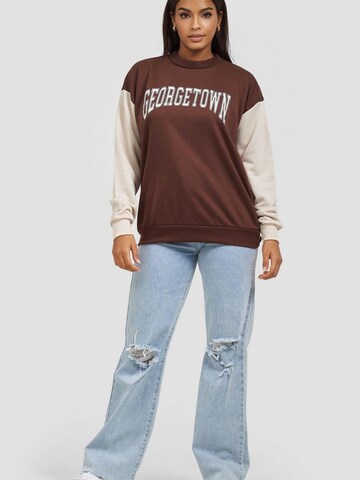 Worldclassca Sweatshirt 'Damen Sweatshirt "Georgetown"' in Brown: front