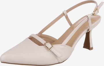 Ital-Design Slingpumps in Beige: Vorderseite