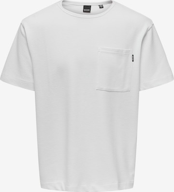 Only & Sons Koszulka 'ANOS' w kolorze biały: przód