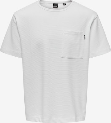 Only & Sons Shirt 'ANOS' in White: front