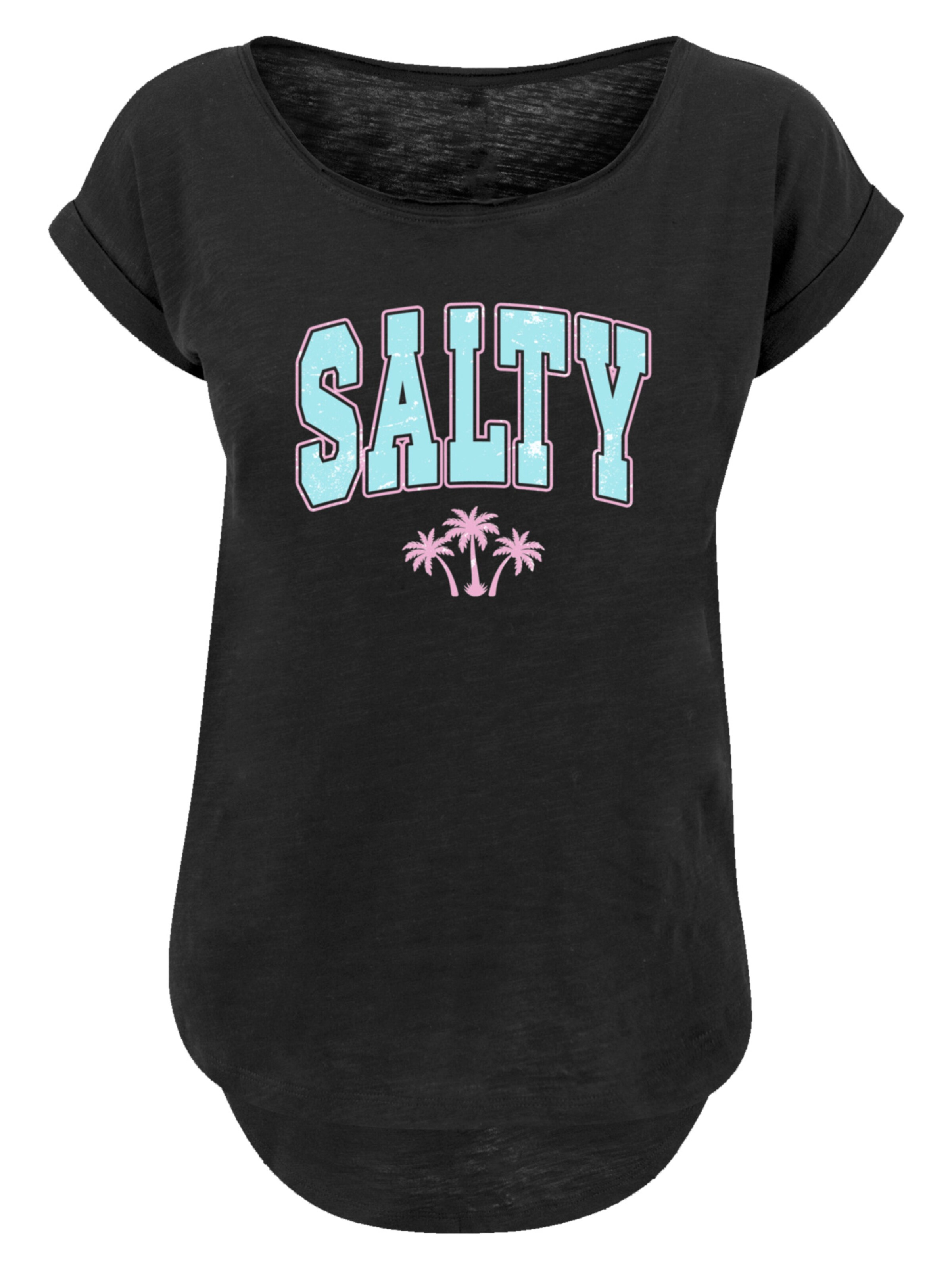 F4NT4STIC Shirt 'Beach Summer Vacation Salty' in Zwart: voorkant