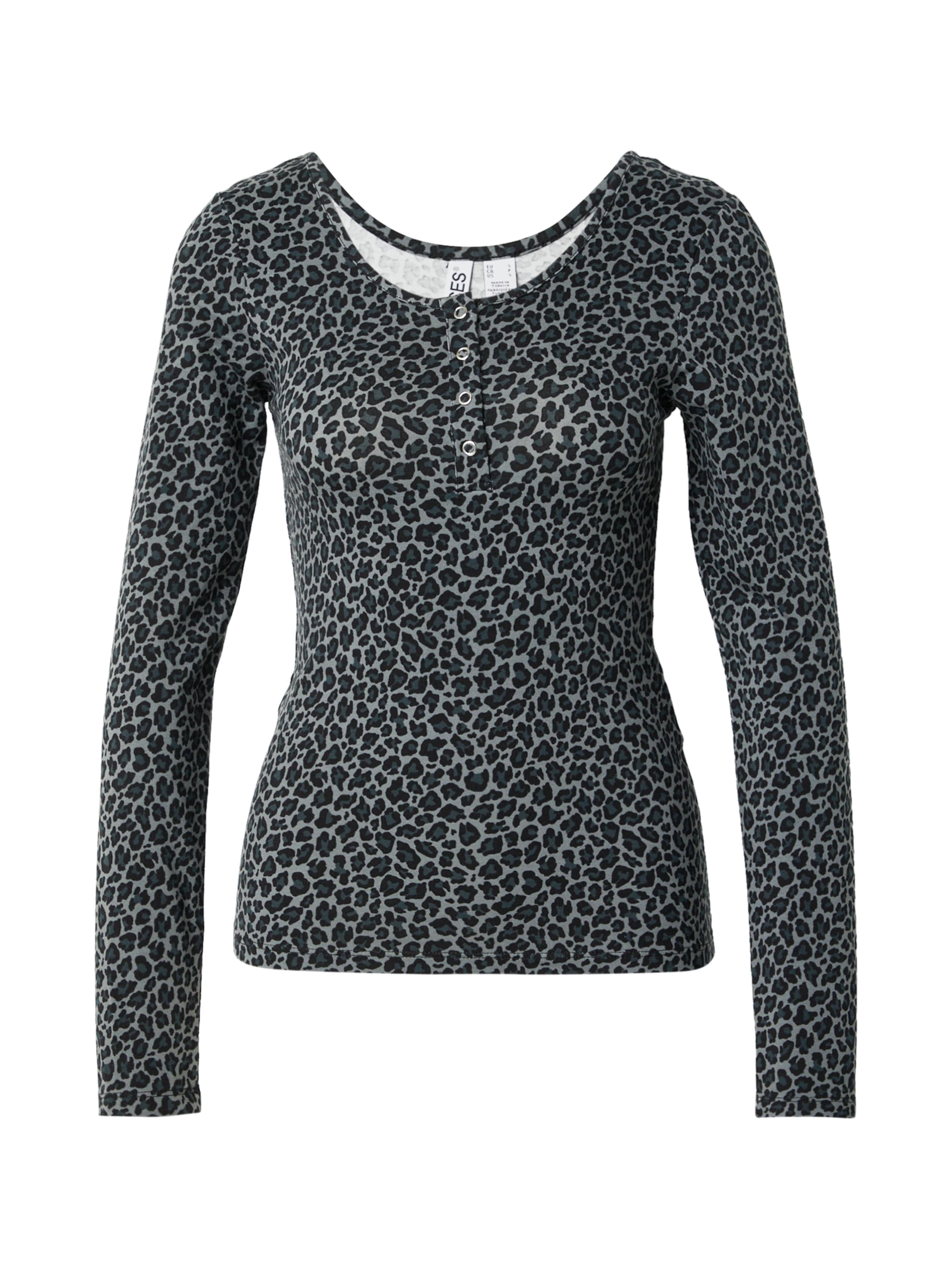 PIECES Shirt 'PCKITTY' in Grey / Anthracite / Petrol, Item view