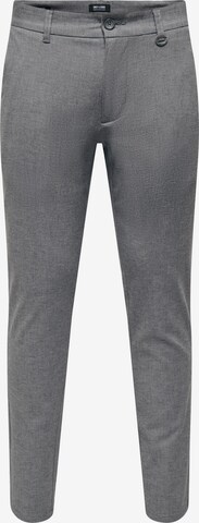 Only & Sons Tapered Trousers 'MARK' in Grey: front