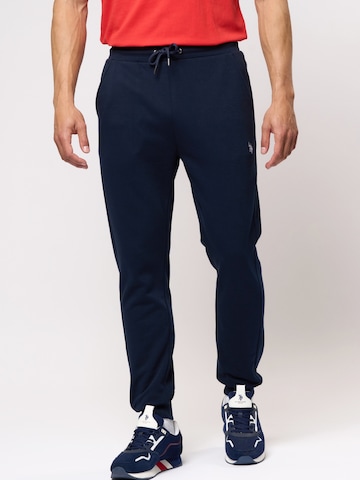 Effilé Pantalon 'Terkel' U.S. POLO ASSN. en bleu : devant